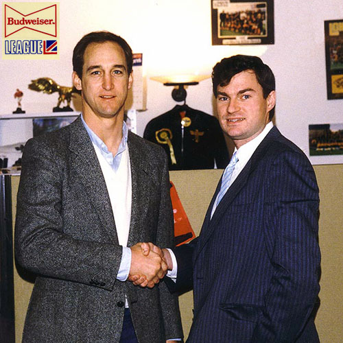 Colin M Jarman CEO Budweiser League Office NFL Steve Grogan Patriots QB